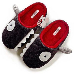 Knitted Plush One-Eyed Big Shark Animal Slipper